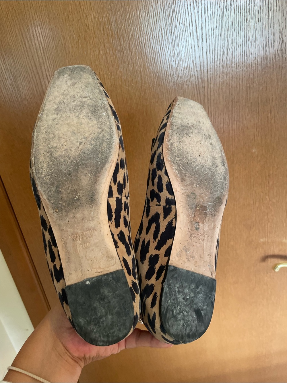 kate spade Leopard Print Bow Flats in Tan and Black - Picture 3 of 3
